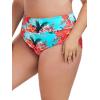 Ocean Blues Women’s Plus Size High Waisted Bikini Bottom Full Coverage Swim Bottom(Blue Floral)