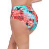 Ocean Blues Women’s Plus Size High Waisted Bikini Bottom Full Coverage Swim Bottom(Blue Floral)