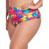 Ocean Blues Women’s Plus Size High Waisted Bikini Bottom Full Coverage Swim Bottom(Colorful Floral)