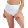 Ocean Blues Women’s Plus Size High Waisted Bikini Bottom Full Coverage Swim Bottom(White)
