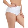 Ocean Blues Women’s Plus Size High Waisted Bikini Bottom Full Coverage Swim Bottom(White)