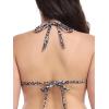 Ocean Blues Women’s Plus Size Triangle Bikini Top Halter Bathing Suit Top(Leopard)
