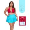 Ocean Blues Women’s Plus Size Triangle Bikini Top Halter Bathing Suit Top(Red)