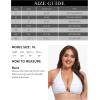Ocean Blues Women’s Plus Size Triangle Bikini Top Halter Bathing Suit Top(White)