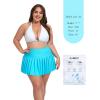 Ocean Blues Women’s Plus Size Triangle Bikini Top Halter Bathing Suit Top(White)