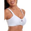 Ocean Blues Women’s Retro Cutout Bikini Tops for Women Lace Up Back Padded Swimsuit Top(White)