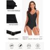 Ocean Blues Women’s Retro Tankini Swimsuit Shirring Tummy Control Tankini Top Only(Black)