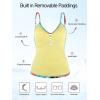 Ocean Blues Women’s Retro Tankini Swimsuit Shirring Tummy Control Tankini Top Only(Blue Floral)
