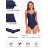 Ocean Blues Women’s Retro Tankini Swimsuit Shirring Tummy Control Tankini Top Only(Navy Blue)
