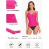 Ocean Blues Women’s Retro Tankini Swimsuit Shirring Tummy Control Tankini Top Only(Rose Red)
