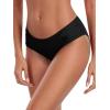 Ocean Blues Women’s Ruched Sides Bikini Bottom Medium Coverage Bikini Bottom(Black)
