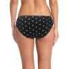 Ocean Blues Women’s Ruched Sides Bikini Bottom Medium Coverage Bikini Bottom(Black Polka Dot)