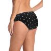Ocean Blues Women’s Ruched Sides Bikini Bottom Medium Coverage Bikini Bottom(Black Polka Dot)