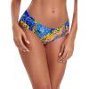 Ocean Blues Women’s Ruched Sides Bikini Bottom Medium Coverage Bikini Bottom(Blue Leopard)