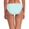Ocean Blues Women’s Ruched Sides Bikini Bottom Medium Coverage Bikini Bottom(Eggshell Blue)