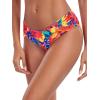 Ocean Blues Women’s Ruched Sides Bikini Bottom Medium Coverage Bikini Bottom(Floral Guarden)
