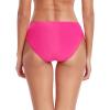 Ocean Blues Women’s Ruched Sides Bikini Bottom Medium Coverage Bikini Bottom(Hot Pink)
