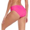 Ocean Blues Women’s Ruched Sides Bikini Bottom Medium Coverage Bikini Bottom(Hot Pink)