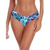 Ocean Blues Women’s Ruched Sides Bikini Bottom Medium Coverage Bikini Bottom(Multi Floral)