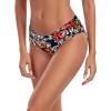 Ocean Blues Women’s Ruched Sides Bikini Bottom Medium Coverage Bikini Bottom(Multi Leopard)