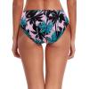 Ocean Blues Women’s Ruched Sides Bikini Bottom Medium Coverage Bikini Bottom(Pink Leaves)