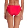 Ocean Blues Women’s Ruched Sides Bikini Bottom Medium Coverage Bikini Bottom(Red 1)