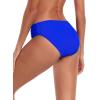Ocean Blues Women’s Ruched Sides Bikini Bottom Medium Coverage Bikini Bottom(Royal Blue)