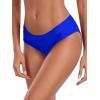 Ocean Blues Women’s Ruched Sides Bikini Bottom Medium Coverage Bikini Bottom(Royal Blue)