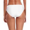 Ocean Blues Women’s Ruched Sides Bikini Bottom Medium Coverage Bikini Bottom(White)