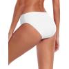 Ocean Blues Women’s Ruched Sides Bikini Bottom Medium Coverage Bikini Bottom(White)