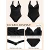 Ocean Blues Women’s Slimming One Piece Swimsuits Tummy Control Bathing Suit Supportive Shaping Swimwear for Women(Black)