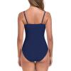 Ocean Blues Women’s Slimming One Piece Swimsuits Tummy Control Bathing Suit Supportive Shaping Swimwear for Women(Navy Blue)