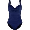 Ocean Blues Women’s Slimming One Piece Swimsuits Tummy Control Bathing Suit Supportive Shaping Swimwear for Women(Navy Blue)