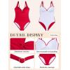 Ocean Blues Women’s Slimming One Piece Swimsuits Tummy Control Bathing Suit Supportive Shaping Swimwear for Women(Red)