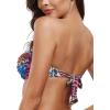 Ocean Blues Women’s Strapless Swimsuits for Women Bandeau Bikini Top Tie Back Halter Bathing Suit Top(Animal Print)