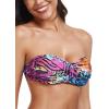 Ocean Blues Women’s Strapless Swimsuits for Women Bandeau Bikini Top Tie Back Halter Bathing Suit Top(Animal Print)