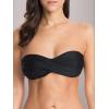 Ocean Blues Women’s Strapless Swimsuits for Women Bandeau Bikini Top Tie Back Halter Bathing Suit Top(Black – 1)