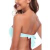 Ocean Blues Women’s Strapless Swimsuits for Women Bandeau Bikini Top Tie Back Halter Bathing Suit Top(Eggshell Blue)