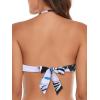 Ocean Blues Women’s Strapless Swimsuits for Women Bandeau Bikini Top Tie Back Halter Bathing Suit Top(Floral)