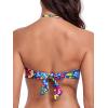 Ocean Blues Women’s Strapless Swimsuits for Women Bandeau Bikini Top Tie Back Halter Bathing Suit Top(Flower Garden)