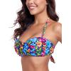 Ocean Blues Women’s Strapless Swimsuits for Women Bandeau Bikini Top Tie Back Halter Bathing Suit Top(Flower Garden)
