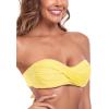 Ocean Blues Women’s Strapless Swimsuits for Women Bandeau Bikini Top Tie Back Halter Bathing Suit Top(Lemon Yellow)
