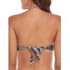 Ocean Blues Women’s Strapless Swimsuits for Women Bandeau Bikini Top Tie Back Halter Bathing Suit Top(Paisley Floral)