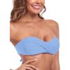 Ocean Blues Women’s Strapless Swimsuits for Women Bandeau Bikini Top Tie Back Halter Bathing Suit Top(Sea Blue)