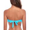 Ocean Blues Women’s Strapless Swimsuits for Women Bandeau Bikini Top Tie Back Halter Bathing Suit Top(Sky Blue)