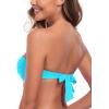 Ocean Blues Women’s Strapless Swimsuits for Women Bandeau Bikini Top Tie Back Halter Bathing Suit Top(Sky Blue)
