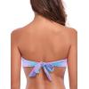 Ocean Blues Women’s Strapless Swimsuits for Women Bandeau Bikini Top Tie Back Halter Bathing Suit Top(Splash)