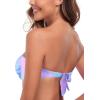 Ocean Blues Women’s Strapless Swimsuits for Women Bandeau Bikini Top Tie Back Halter Bathing Suit Top(Splash)