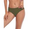 Ocean Blues Women’s Strappy Bikini Bottom Full Coverage Swim Briefs(Army Green)
