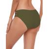 Ocean Blues Women’s Strappy Bikini Bottom Full Coverage Swim Briefs(Army Green)